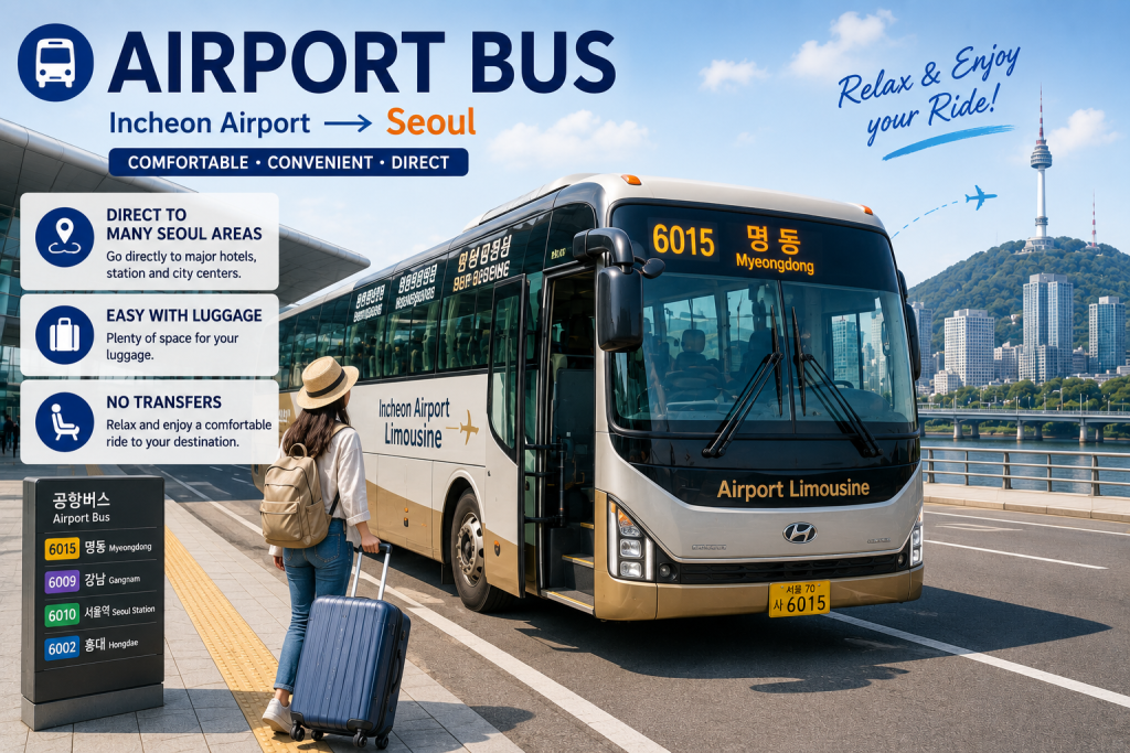 Incheon Airport limousine bus to Seoul