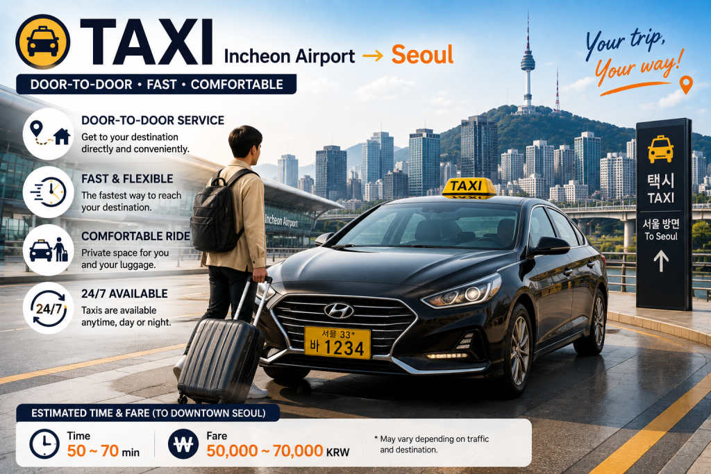 Taxi from Incheon Airport to Seoul